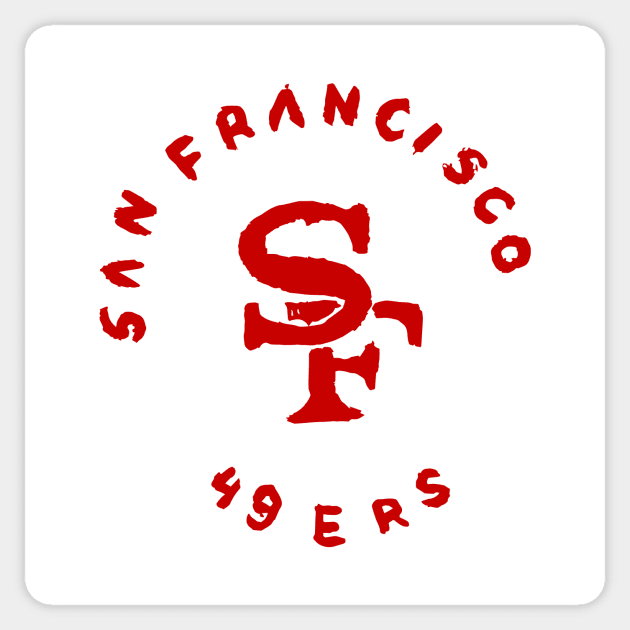 San Francisco 49eeeers 18 Sticker by Very Simple Graph